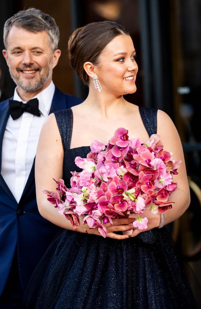 Princess Isabella of Denmark next to her father King Frederik X of Denmark. Picture: Ida Marie Odgaard / Ritzau Scanpix / AFP