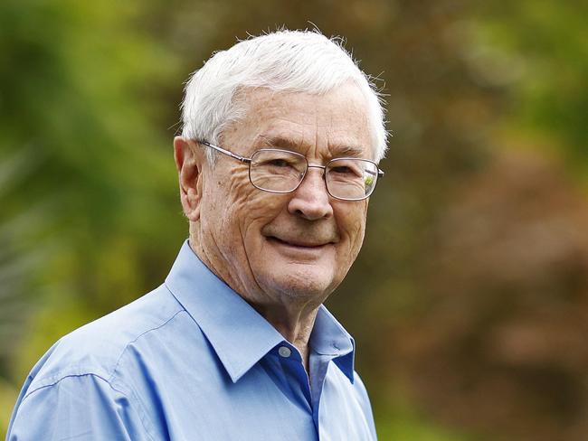 DAILY TELEGRAPH - 29.1.25Australian businessman Dick smith pictured at Sandstone Cafe in Terrey hills with journalist Lachie Leeming for High Steaks. Dick ate a steak sandwich without the bread. Picture: Sam Ruttyn