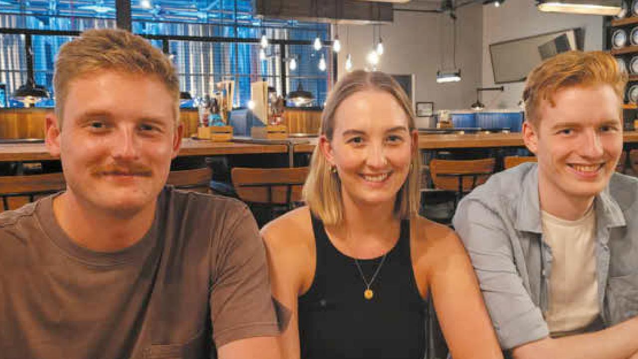 Constable Matt Arnold pictured with siblings Hayley and James. Source: Queensland Police Union.