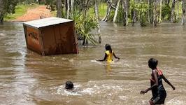 Catherine Connor was about to have a swim in the Blythe River when she stumbled across a stranded ute and trailer.