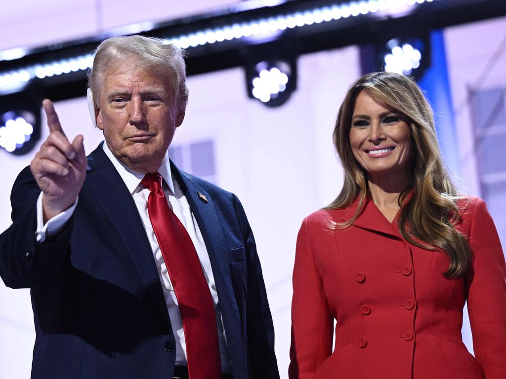 Donald and Melania Trump at the Republican National Convention. Picture: Brendan Smialowski/AFP