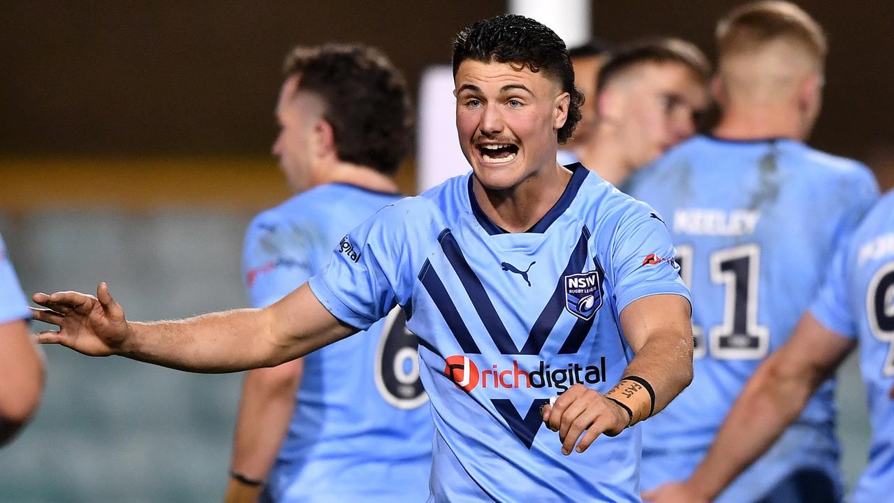 Storm playmaker Jonah Pezet starred for the Blues against Queensland on Thursday night. Picture: NRL Photos/Gregg Porteous