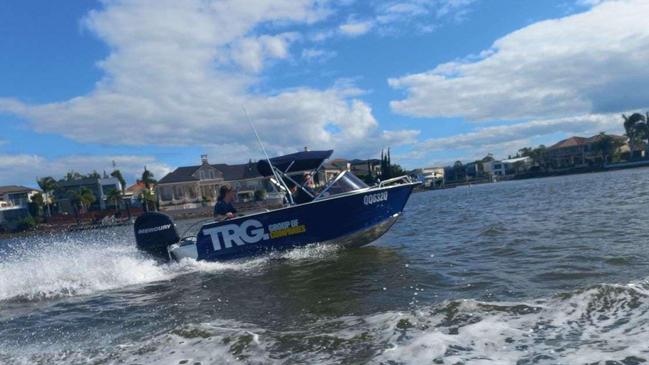 A TRG-branded boat.