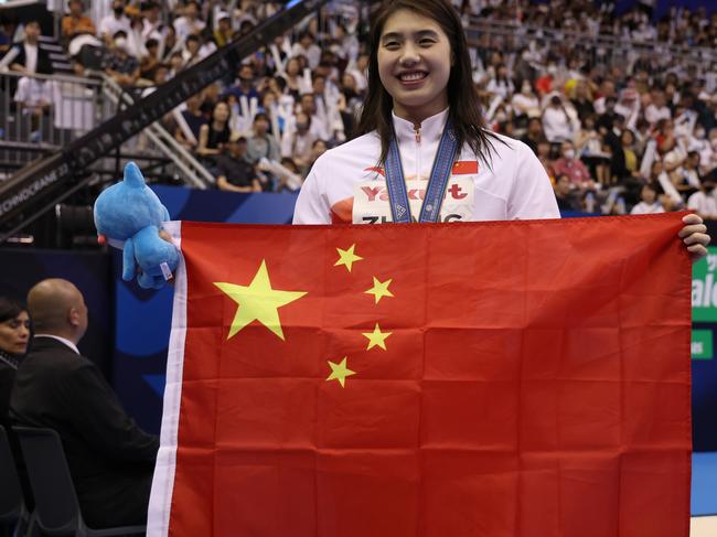 Zhang Yufei won gold for China at the Tokyo Olympics. Picture: Supplied