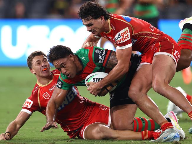 The Dolphins went down to the Rabbitohs by just two points. Picture: Jason McCawley/Getty Images