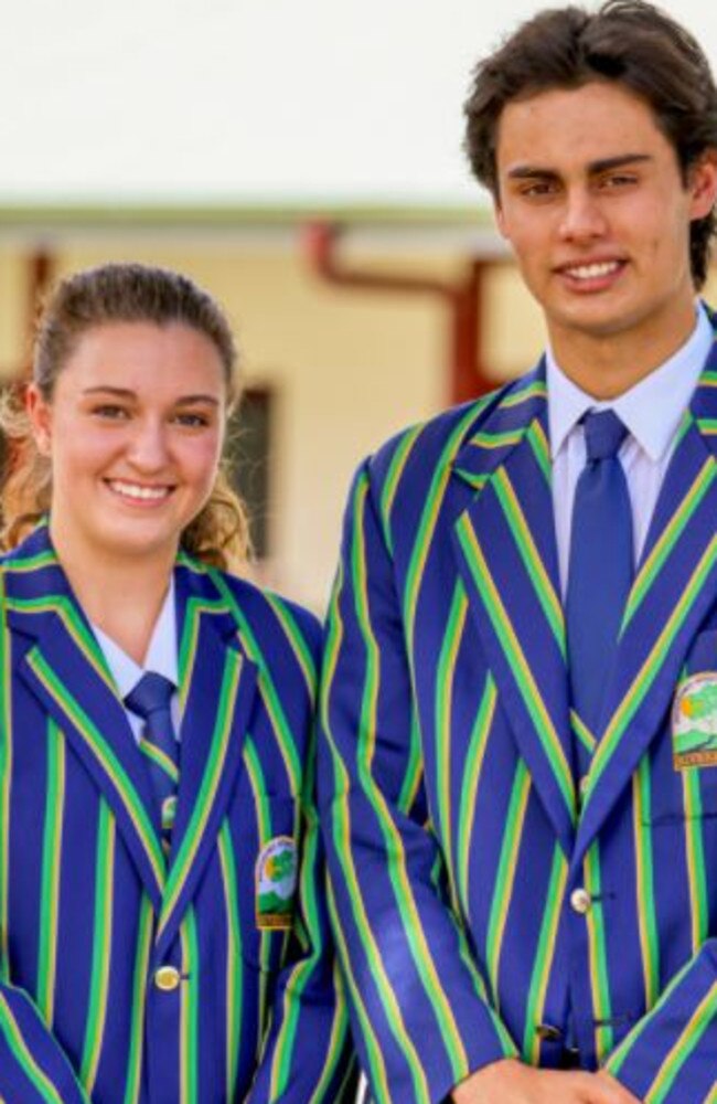 Rivermount College captains Abigail Robertson and Dominic Van Breeman. Photo – contributed.