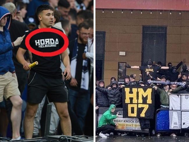 Police have released pictures of men they wish to speak to and an Instagram photo capturing a group of men with a Horda sign.