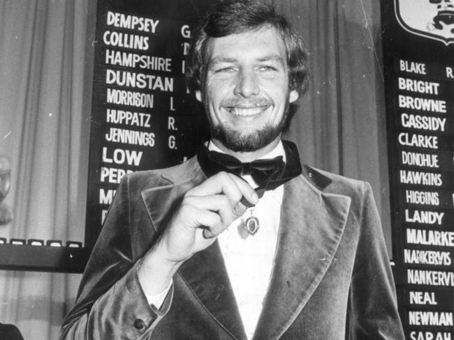 Sadly, black and white cannot do justice to the profoundly brown suit Graham Teasdale won the 1977 medal in.