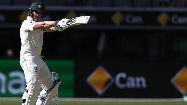 Steve Smith on day one of the first Test. Picture: Getty Images
