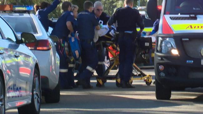 A man is fighting for his life after an attack in Western Sydney which has sparked a manhunt. Picture: TNV