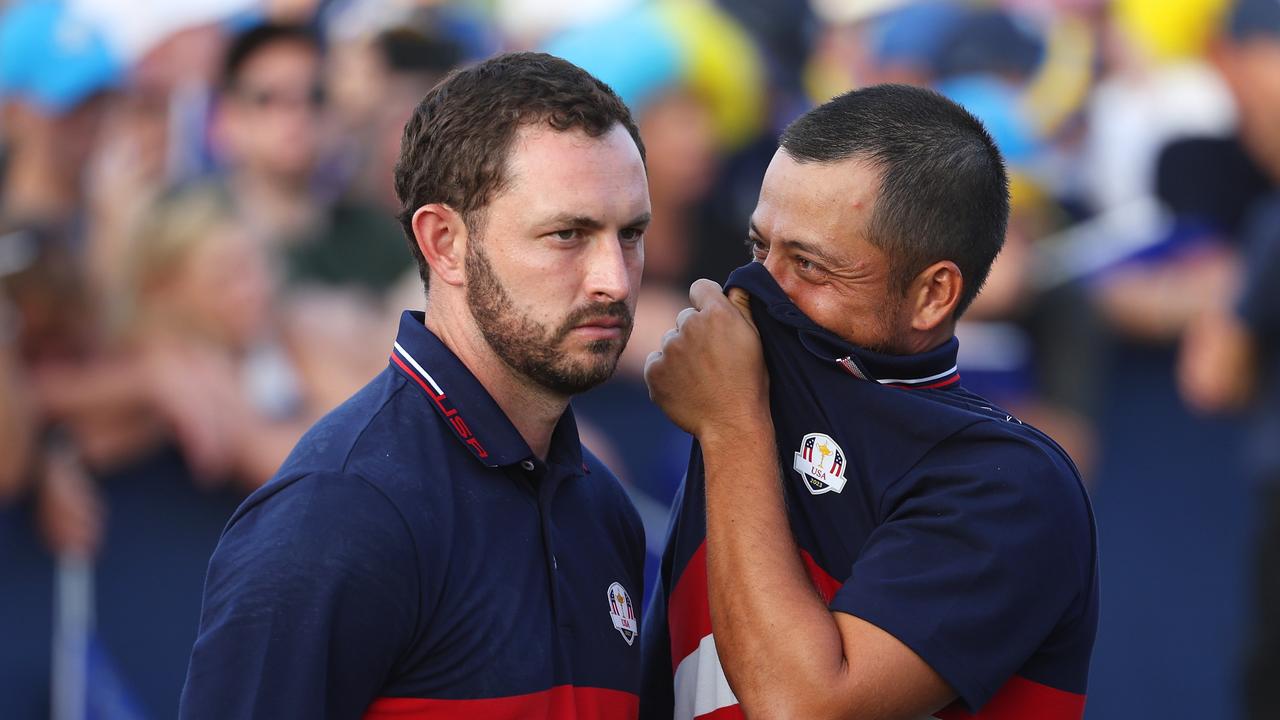 There’s no love lost between McIlroy and Patrick Cantlay (left). (Photo by Patrick Smith/Getty Images)