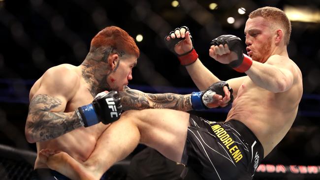 Jack Della Maddalena of Australia was way too good for Pete Rodriguez in their welterweight fight at UFC 270. Photo: Katelyn Mulcahy/Getty Images/AFP