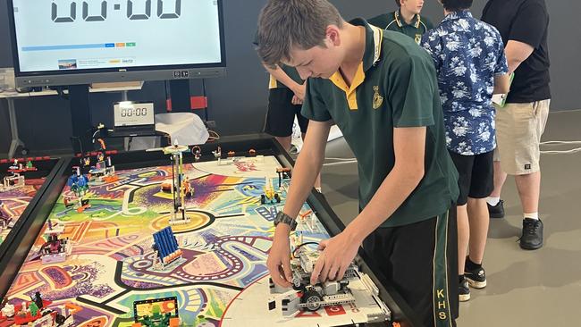 Kyogle High School team members: Lucas Marychurch, Xavier Mazouin, Ewan Wilkie, Michael Hawthrone at the Coomera event.