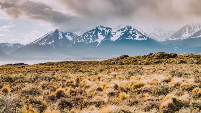 The Patagonian landscape near Tierra del Fuego.