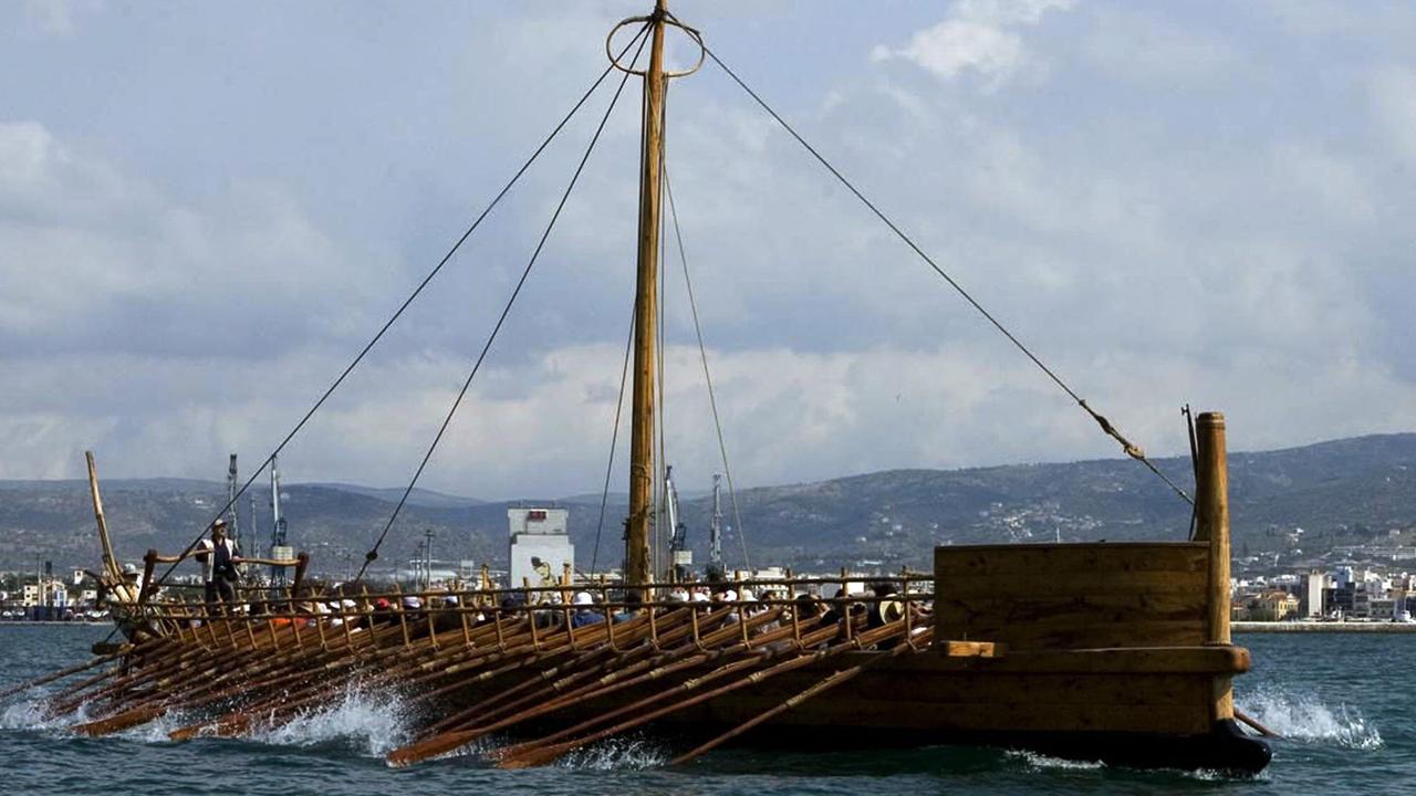 A replica of Argo, the mythical Greek ship believed to have been sailed by Jason and the Argonauts on their heroic quest. Picture: AFP