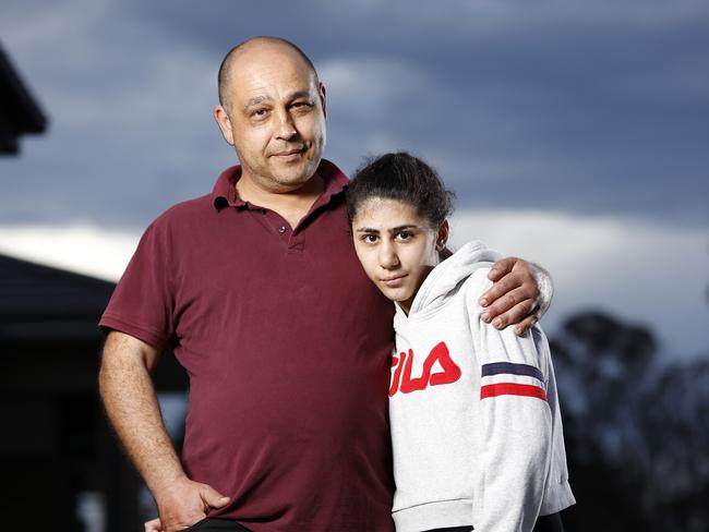 Marcella with her dad Joe Smiroldo. Picture: Jonathan Ng