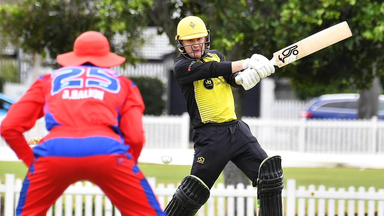 Wests captain Sam Truloff bats Toombul. Picture, John Gass