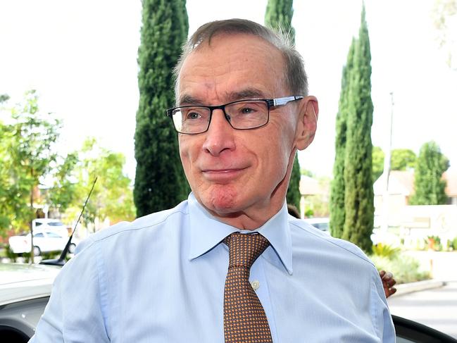 Former NSW premier Bob Carr arrives for the NSW State Labor Party election campaign launch in Revesby in southwest Sydney, Sunday, March 10, 2019. (AAP Image/Joel Carrett) NO ARCHIVING