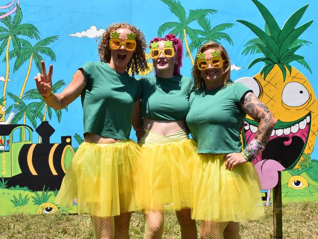 Rabbiah Drake, Jorja Robinson and Tash Stott at the Big Pineapple Music Festival 2024.