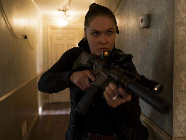 Rousey in Mile 22. She loved learning military techniques from the real pros. Picture: STX Films / Roadshow