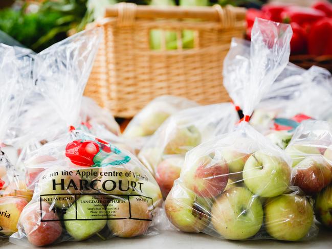 Bagged apples will be seen at farmers’ markets as increased hygiene becomes necessary.