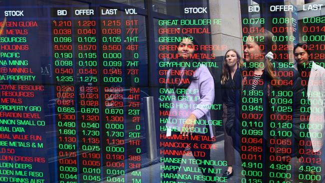 SYDNEY, AUSTRALIA - Newswire Photos - JULY 25 2023:A view of the Digital boards at the Sydney ASX. Picture: NCA Newswire / Gaye Gerard