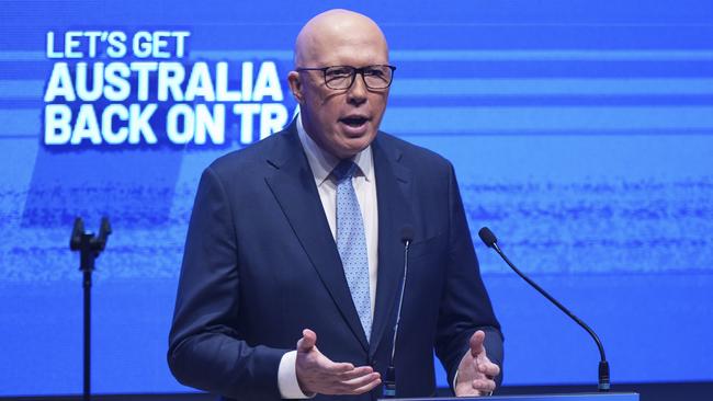 Peter Dutton at the Coalition campaign launch in Sydney. Picture: AP