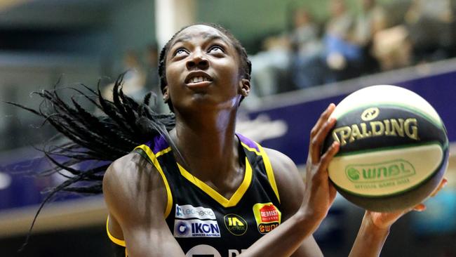 Ezi Magbegor starred for the Boomers this week.   Picture: Mike Dugdale