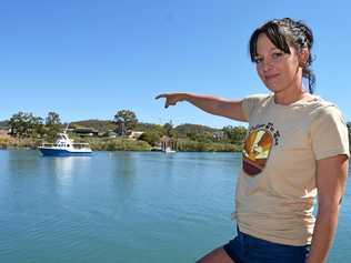 CROC SIGHTING: Nancy Towner won't let her kids near the mouth of the Boyne river after sighting a croc. Picture: Hannah Sbeghen