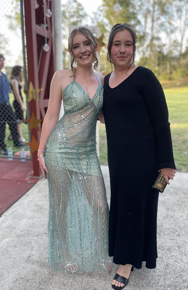 Elise Lait arrives at the 2024 Gympie State High School graduation formal.