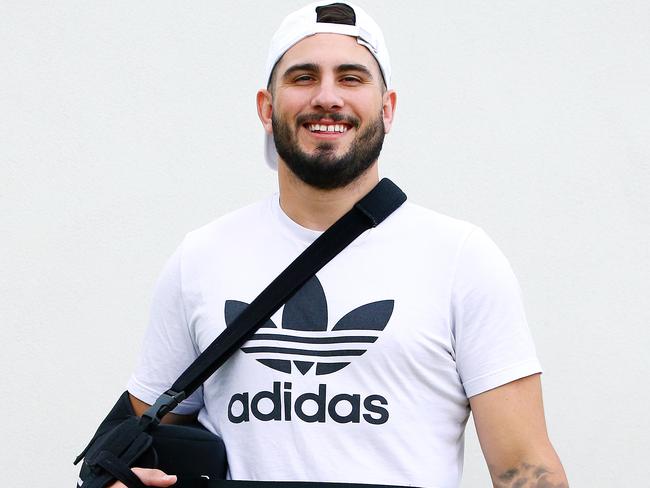 Jack Bird is all smiles during Brisbane Broncos training. Photographer: Liam Kidston.