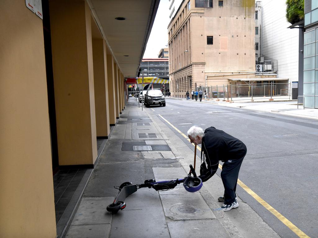 A 2019 study found more than 50 per cent of e-scooter riders broke the law in Brisbane streets. Picture: Tricia Watkinson