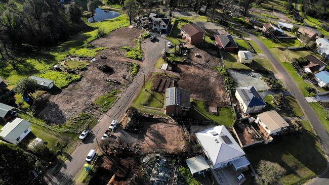 ***EMBARGOED FOR SUNDAY TELEGRAPH***Bushfire recovery on the NSW south coast has begun with the removal of what remained of homes burnt down by the New Year's Eve fires and some locals ready to begin the rebuilding process. Blocks of land have been cleared on the corner of The Quarterdeck and Kurrajong Crescent in Conjola Park. Picture: Toby Zerna