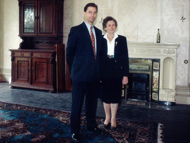 Shane Moran and Greta Moran in the drawing room. Photo: Supplied