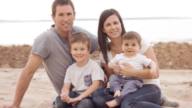 A supplied image obtained Tuesday, Jan. 01, 2016 of the Little family, Damien Little, Koda (older child), Melissa and Hunter (smaller child). A South Australian father drove off a wharf, killing himself and his two young children. The bodies of Damien Little and his children - Hunter, aged about one, and four-year-old Koda - were pulled from the water off Brennen Wharf in the Eyre Peninsula town on Monday. (AAP Image/ South Australia Police) NO ARCHIVING, EDITORIAL USE ONLY