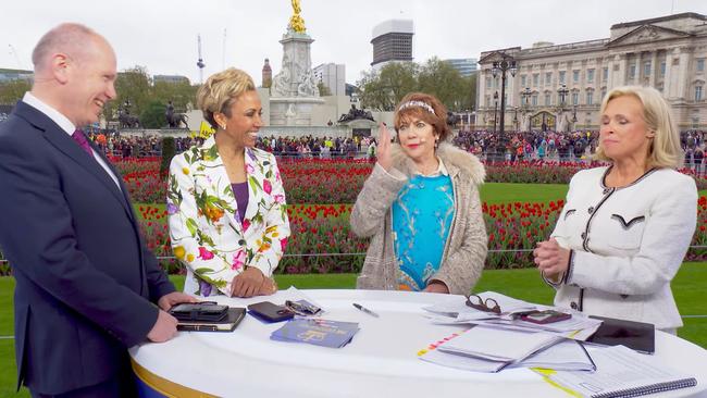 And mimed a quick royal wave. Picture: Sky News UK