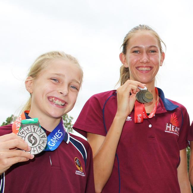 St Peters Gabrielle Schmidt, left, with team mate Zoe Manning pictured earlier in the year.