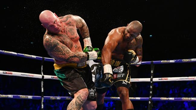 Dillian Whyte knocks out Lucas Browne in London back in 2018.