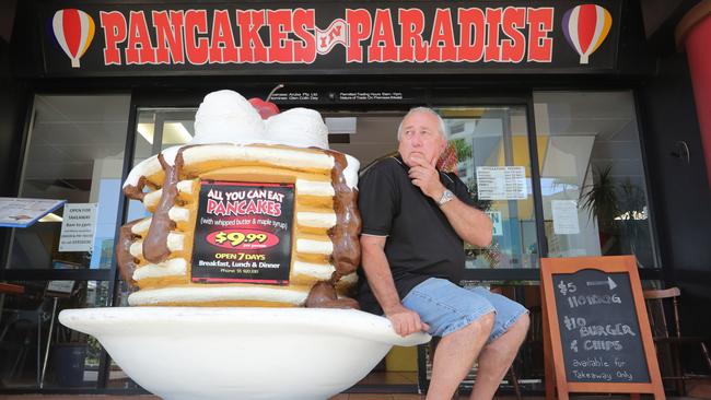 Business owner Glen Day at his Pancakes in Paradise at Surfers Paradise. Picture: Glenn Hampson