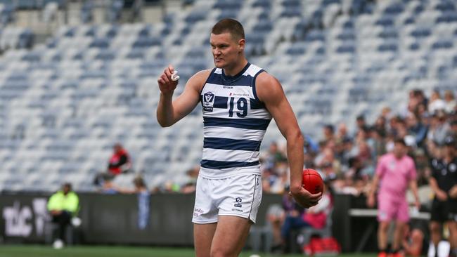 Foster in action during last VFL season. Picture: Rob Lawson/AFL Photos via Getty Images