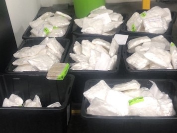 Detectives have charged three men following a joint investigation into the alleged importation into Sydney of methamphetamine and cocaine worth more than $150 million. Picture: NSW Police