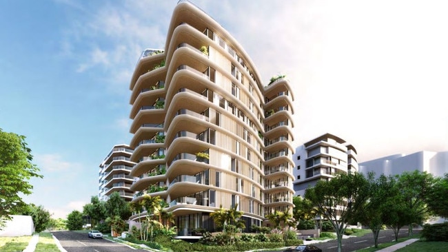 A render of the proposed development at 18 Park Ave, East Brisbane. Picture: PD Online.