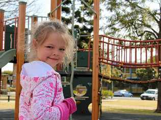 Six-year-old Tori Howlett loves playing at Leslie Park which is classed as a number one park. Picture: Erin Smith