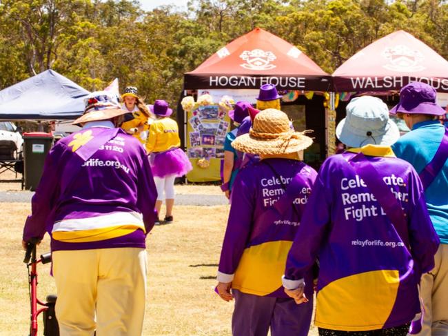 Survivors and carers at the 2023 Bundaberg Relay for Life.