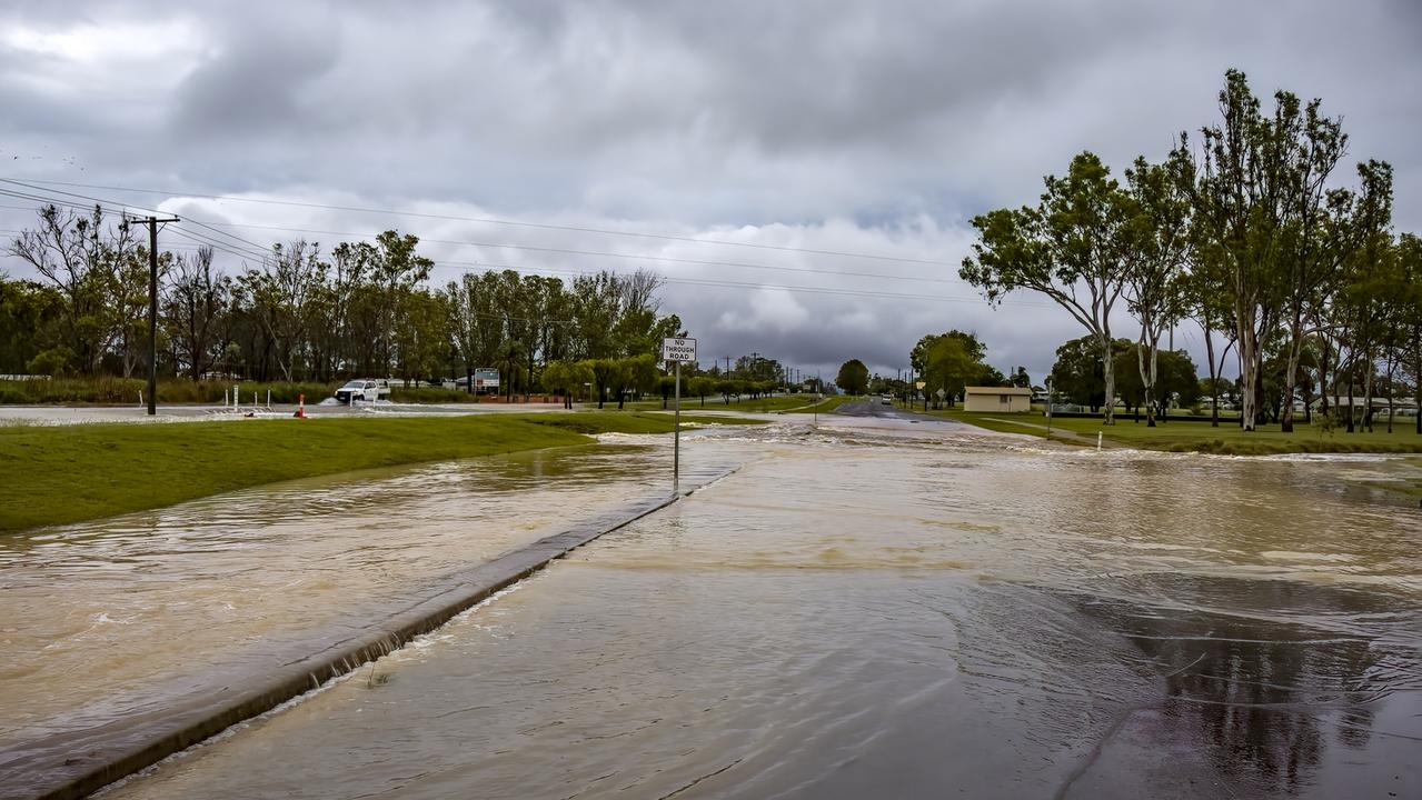 Kingaroy streets were inundated with water after receiving a heavy downpour Wednesday afternoon. Photo by Denise Keelan.