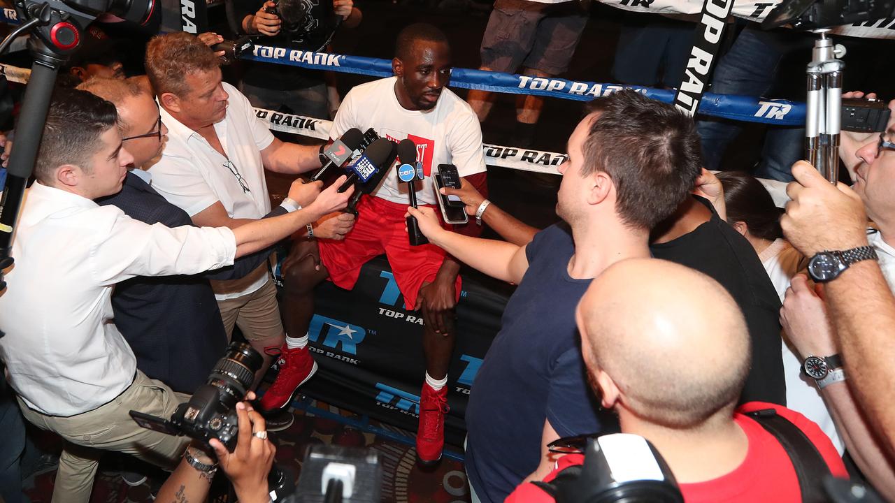 Terence Crawford interviewed in Las Vegas ahead of Sunday’s fight with Jeff Horn.