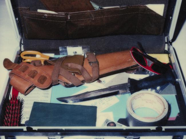 Wilder’s ‘kill kit’ was found after his death and included duct tape, a knife and electrical paraphernalia. Picture from <i>The Snapshot Killer</i>                     