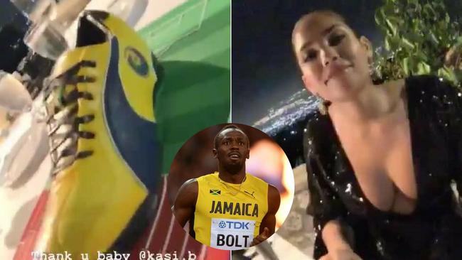 The shoe fits as Usain Bolt receives a tasty treat to celebrate his new deal