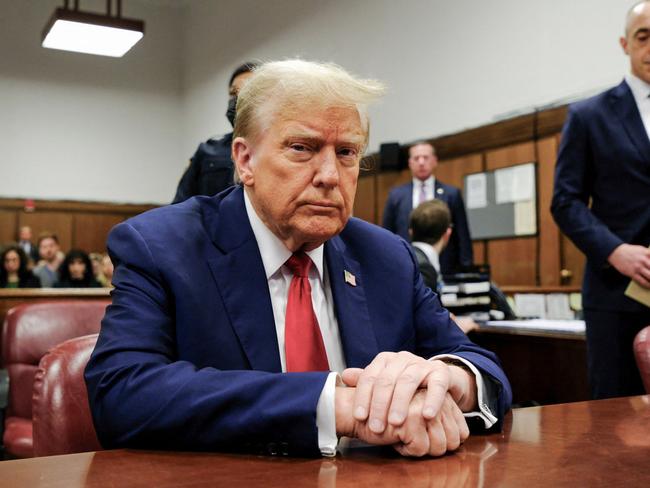 Former US President Donald Trump at Manhattan Criminal Court. Picture: AFP