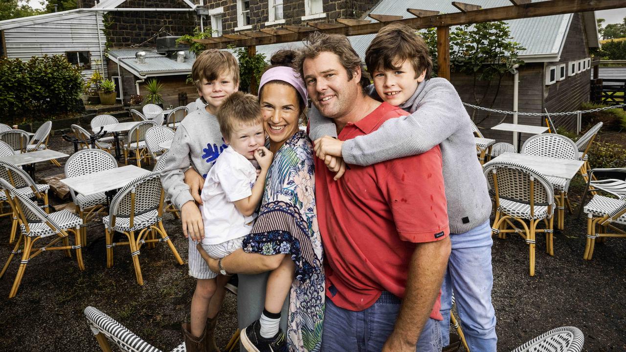 Lal and Charlie Mann with their sons Alexander, 8, Stirling, 6, and Edward, 3.